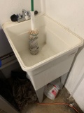 Lil Tub Model 21 White Plastic Mop Sink w/Faucet