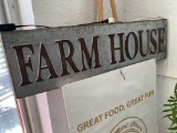 Farm House Metal Decor Sign 36”L x 10”H