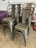 (38) Times the Money - Buschman Store Indoor/Outdoor Curved Back Vintage Metal Dining Chairs