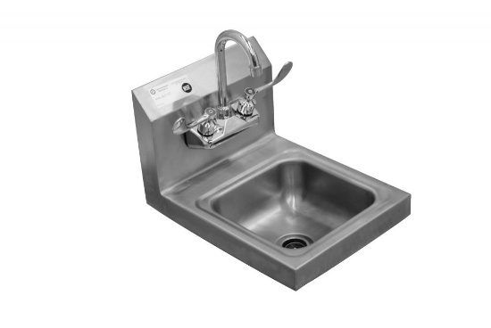 “New In Box” Serv-Ware HS15-CWP 17" Wall Mount S/S Hand Sink w/Faucet (Retails New $150.00)