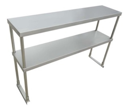 “New In Box” US Stainless USDOS-1296-416 12"X96” S/S Double Tier Overshelf  (Retails New $400.00)