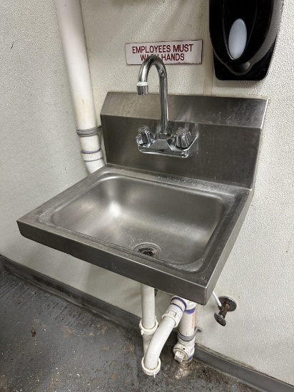 S/S Wall Mount Hand Sink w/Faucet
