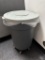 Continental Huskee Round Plastic Trash Bin w/Lid & Dolly