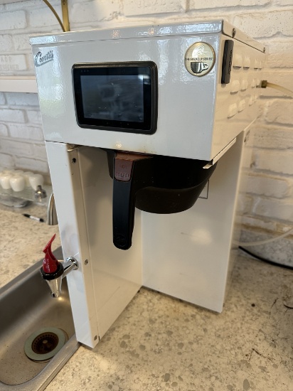 Curtis G4TP1S63W3100 The Gold Cup Series ThermoPro Sky White Single 1 Gallon Coffee Brewer w/Hot Wat