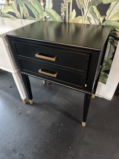 Ameriwood Home 3619872COM Westerleigh End Table w/Drawer Black 23.5"W x 15.5"D x 28.25"H