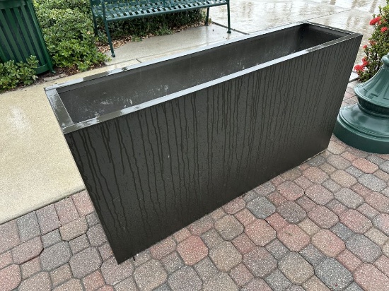 Black Plastic Outdoor Planter 60"W x 15"D x 30.5"H