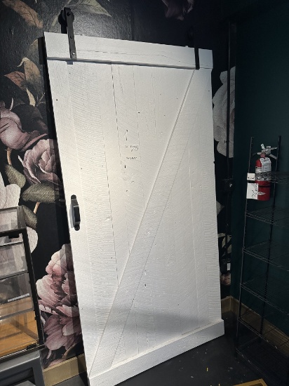 White Wood Barn Door