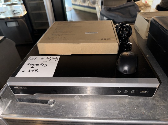 (8) Surveillance Cameras w/Hikvision DVR