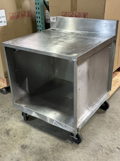 Delfield V16130-28 30" x 29-1/4" x 32-1/2" All Stainless Steel Utility Stand w/5" Backsplash w/En...