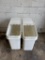 Baker's Mark 176BIN21GL 21 Gallon White Plastic Mobile Ingredient Bins w/Lids