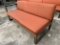 Wooden Sofa Bench w/Textile Cushions Used Outdoors (1) 69
