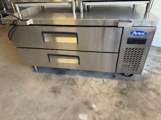 Atosa MGF8450GR 48" Two Drawer Refrigerated Chef Base / Equipment Stand on Casters 115V $2,490 new