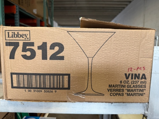 New Libbey 7512 Vina 8oz Martini Glasses