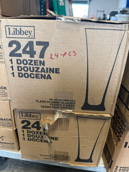 New Libbey 247  16.25oz Flare Pilsner Glasses