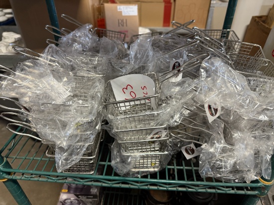 New Winco FBM-433T Winware S/S Mini French Fry Baskets Rectangular 4"x3"x3"
