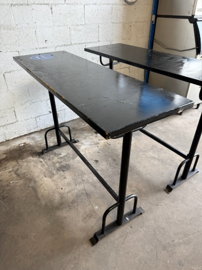 20"x60" Black Top High Top Tables w/Bases