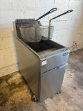 Atosa CookRite ATFS-50 Heavy Duty 50lb S/S Commercial Deep Fryer on Casters Nat Gas $1,368 new
