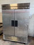 True T-49 2dr. S/S Reach-In Refrigerator on Casters