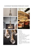 RH Raindrop Modern Pendant Lights Brass,Glass 5