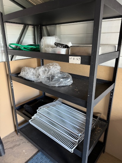 48.75"W x 25"D x 72"H 5 Shelf Black Metal Shelving Unit