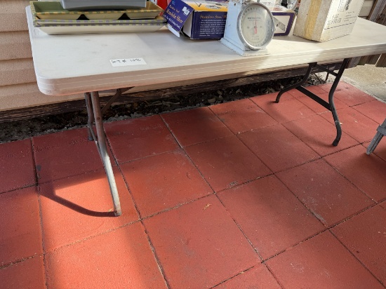 Lifetime 72"W x 30"d White Plastic Folding Table