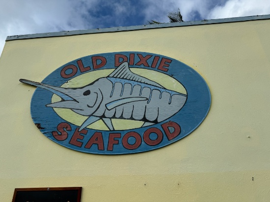 Outdoor Wood Sign Old Dixie Seafood
