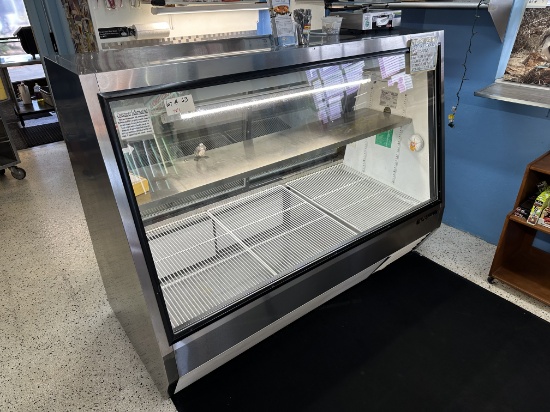 True TDBD-72-2 72-1/8”W Straight Glass Double Duty Refrigerated Deli Display Case