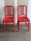 Emeco 111 Navy Chairs Red Plastic