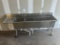 Jero Manufacturing, Inc. 100.5”W 4 Compartment All Stainless Steel Sink w/Leftside Molded Drainboard