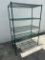 48”W Green Coated 5 Shelf Shelving Unit  48”W x 24”D x 74”H