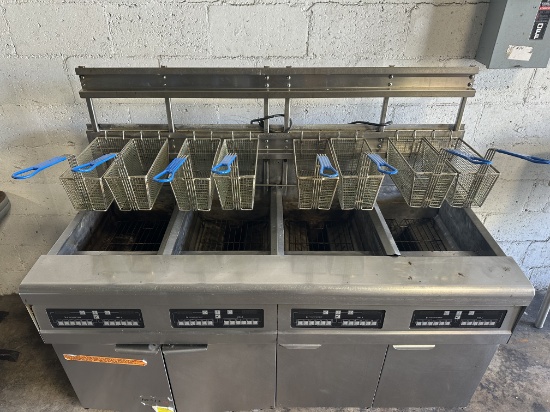 2019 Frymaster FPPH455CSC Natural Gas 200lb. 4 Unit High-Efficiency Gas Floor Fryer System