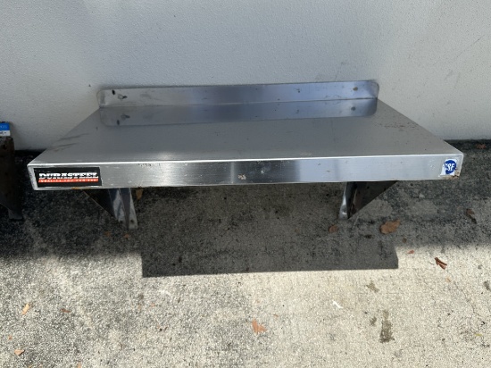 Durasteel 24”W Stainless Steel Wall Mount Overshelf 24”W x 14”D 1.5” BS