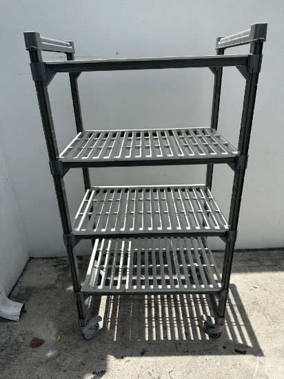 23.5” x 35.5” x 70”H Mobile Shelving Unit w/Removable Shelves
