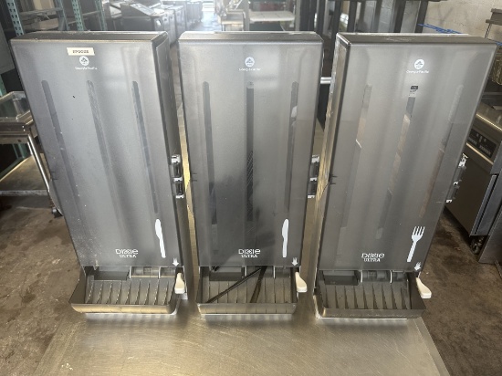Georgia-Pacific GP Pro Dixie Ultra SmartStock Smoke Disposable Plastic Utensil Dispensers