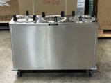 Delfield CAB3-1200ET Mobile Enclosed Three-Stack Heated Dish Dispensers 120V