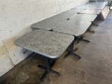 23.75” x 31.75” x 29.5”H 2 Person Dining Tables w/Black Metal Bases