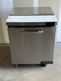 Continental 1 Door 27.5”W Stainless Steel Refrigerated Sandwich Prep Table on Casters 115V 1PH