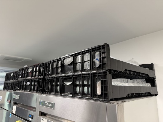 (10) Black Plastic Bread Racks