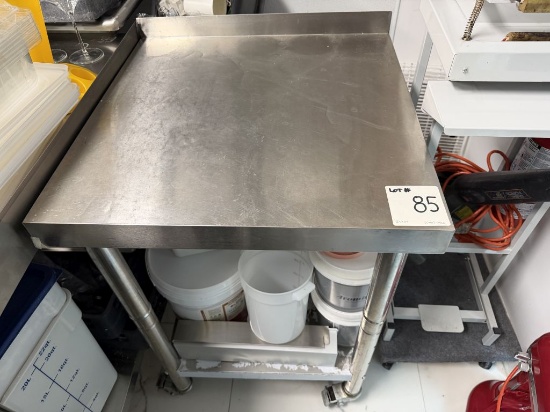 Vevor Stainless Steel Work Table w/2" Backsplash on Casters 24"W x 24"D