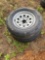 (UNUSED) QTY OF 2 ST205/75R15 Radial Trailer Tires/Wheels
