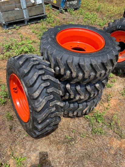 (UNUSED) QTY OF 4 10-16.5 SK332 Tires On BC Rims