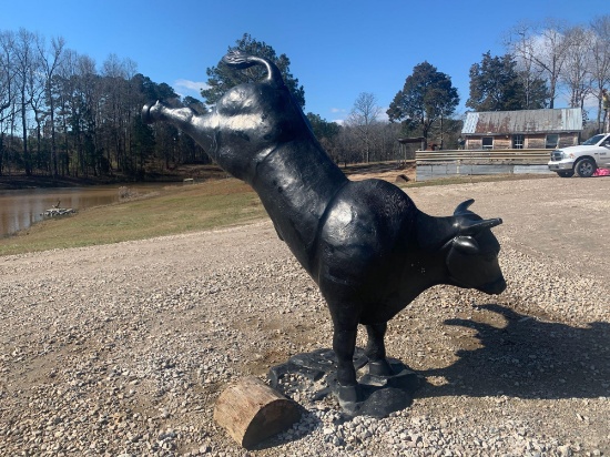 Life Size Bucking Bull AlumInun Cast
