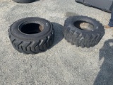 Qty of 2 14-17.5 Skid Steer Tires