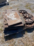 Assorted Steel Plates And Hole Coverings