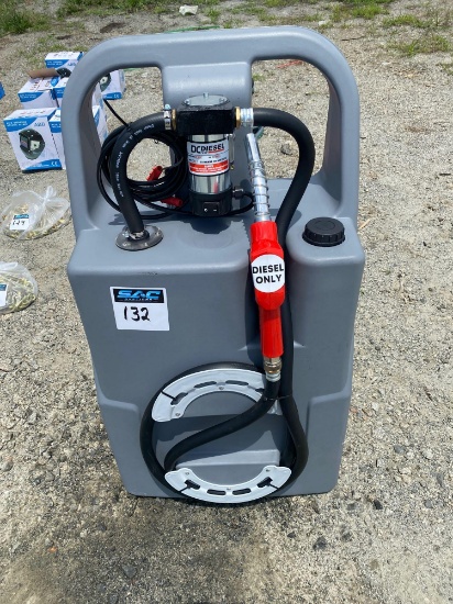 New 25 gallon diesel fuel caddy with 12v pump UNUSED
