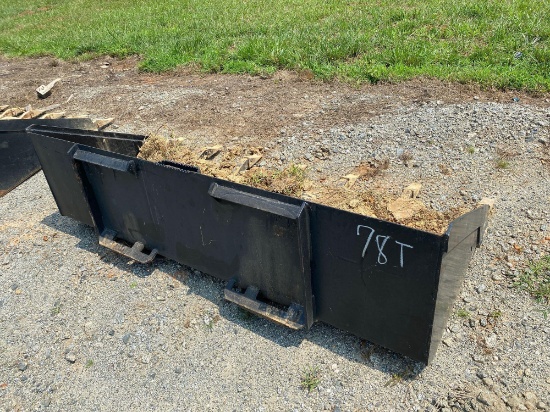 Unused 78 Inch Skid Steer Digging Bucket