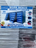 BLUE Unused 2021 Steelman 7FT Work Bench with 20 Drawers