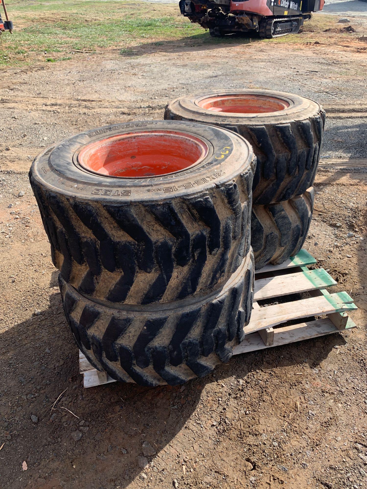 31x15.515 Foam Filled Skid Steer Tires and Proxibid