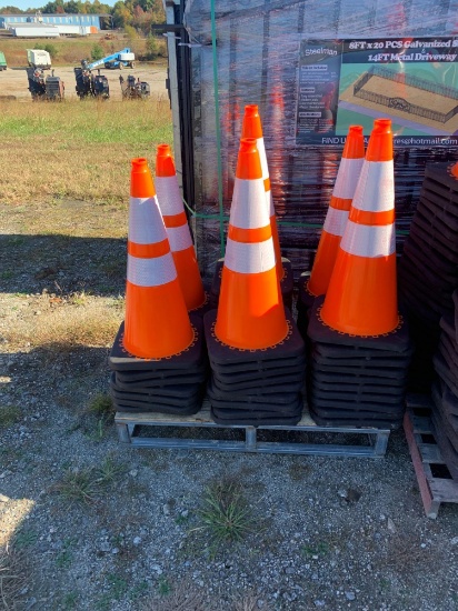 Qty of 50 UNUSED STREET SAFETY CONES
