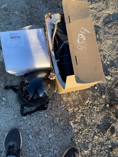 Washer Pump, Air Horn, 2 Motorcycle Helmets